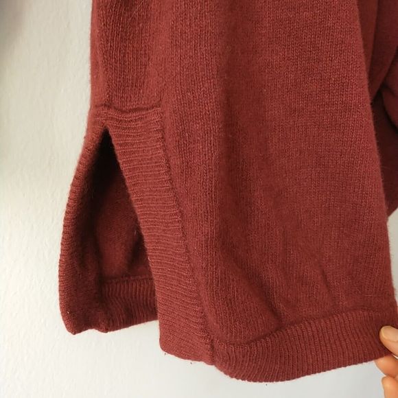 VTG Andrea Jovine Sweater Tunic Pullover S/M* Brown Lambswool Boxy 80s Granny - Picture 2 of 5